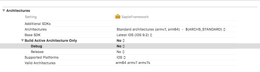 iOS universal framework - Active Architecture